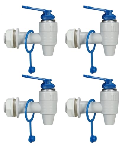 Image of RO Tap Set - Universal Water Purifier Tap - White - Suitable for all RO /UV /UF water purifiers, water pots, and plastic cans (Pack of 4)