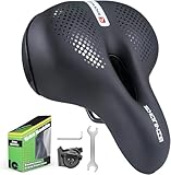 Bike Seat for Men & Women, Comfortable Gel & Foam Bicycle Saddle with Ergonomic...
