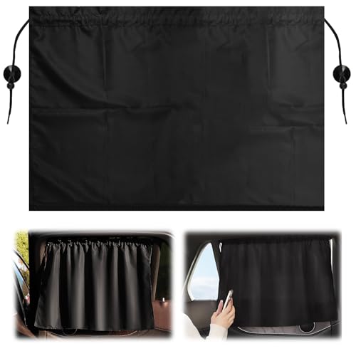 2 Stück Auto Trennvorhänge Sonnenschutz, 66.5x47cm Sonnenschutz Auto Vorhang Seitenfenster, Sonnenblende Kinder Autovorhänge für Camping Reisen Kinder Schlafen