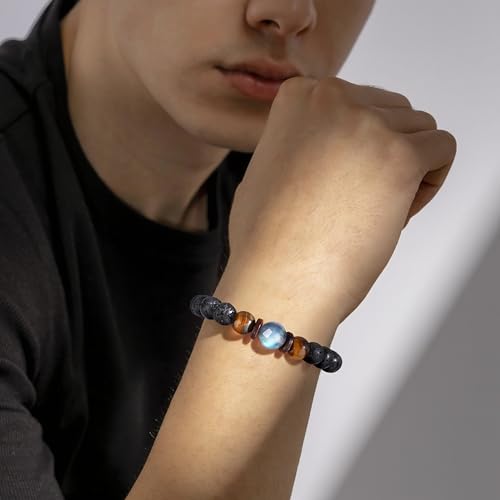 JoycuFF Bracelets for Men Teens Gifts Ideas Teenage Graduation Gift Him Hematite 10 12 16 18 Years Old 1 8th Birthday Son Grandson Christmas Day Stocking Stuff3