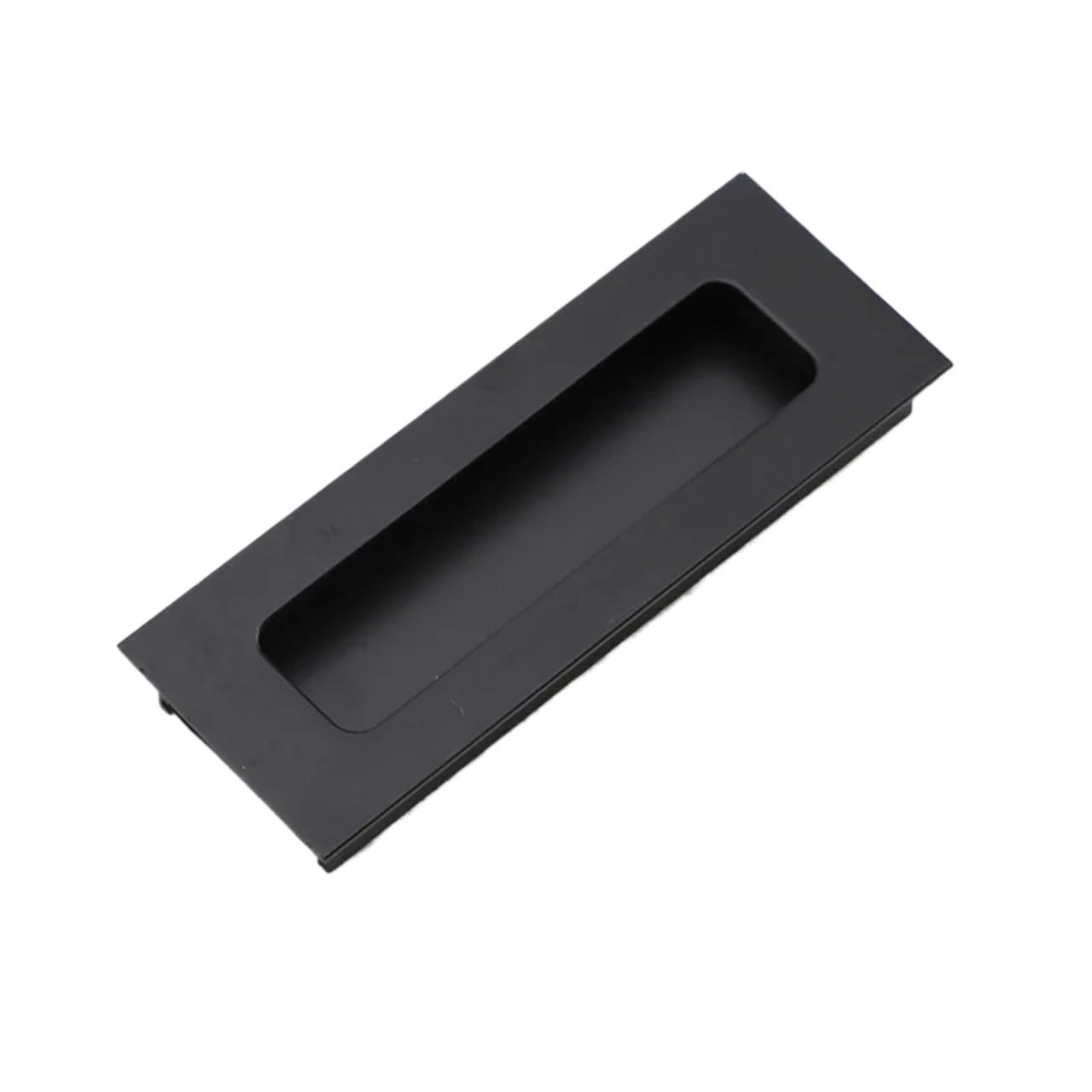 ATEUXOL Recessed Door Handles Sliding Door Pulls Flush Handles, Recessed Knobs Hardware，Closet for Drawer Cabinet(5762 Black CC3.7inch)