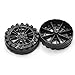 Bettomshin 2Pcs 45mm Dia 2 Inner Hole Dia 12mm Thick Plastic RC Car Wheel Black
