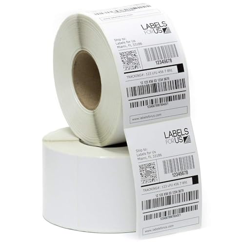Image of Direct Thermal Shipping 400 Labels Printer Sticker Roll, Pack of 1 (3 x 5 inch)