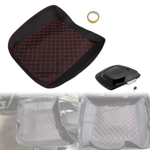 PSLER Tapete para Maletero Tour Pack Razor para Touring Road Glide Street 1997-2026 | Cuero PU, para espacio trasero de maletero de motocicleta, protege contra rayones y suciedad, tapete impermeable miniatura 2