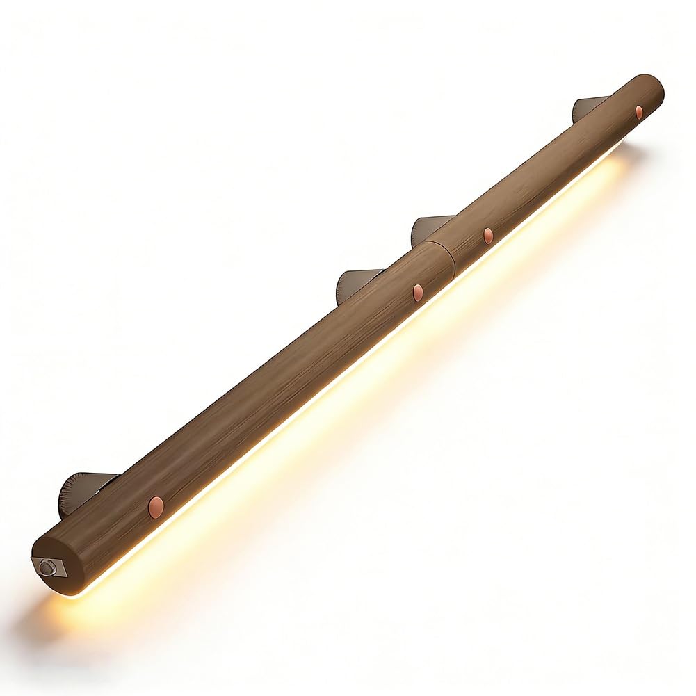 Main courante d'escalier en bois LED avec capteur pour couloir