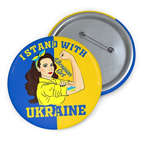 Support Ukraine Pin Button for men and women, Ukrainian Pin, Ukraine Flag pin, Stand with Ukraine pin, Peace pin (1.25 inch)