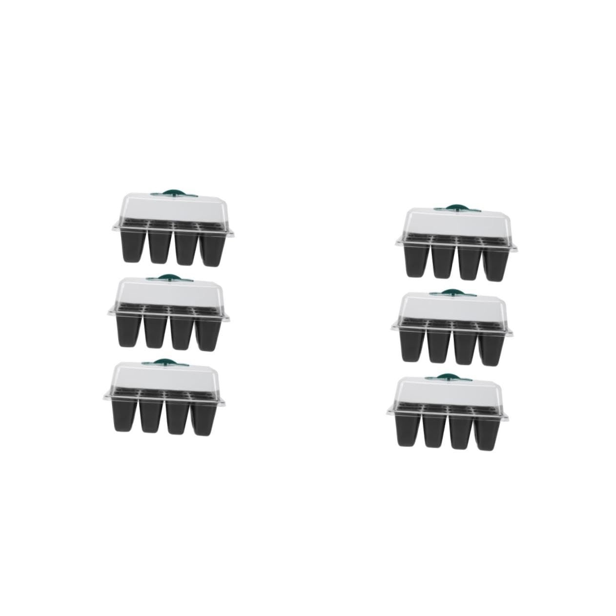 Abaodam 2 Set Scatola per Germinazione Piante Vassoi per Semina per Piante Vassoi Germinazione E Resistenti per Giardinaggio E Coltivazione Semi 3 Pezzi*2
