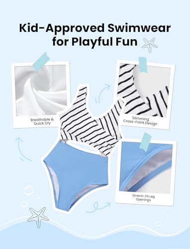 PATPAT Family Matching Swimsuits Swimwear Set for Couples Mommy and Me Striped Spliced Bathing One-Piece Swimsuits