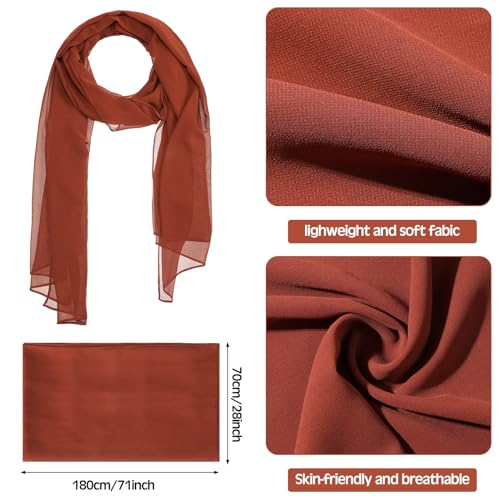 4 Set Muslim Hijab Scarfs with Magnetic Pins Chiffon Head Wrap Scarf for Women Soft Head Scarves Long Wraps Muslim Scarf Strength Hijab Pins Ramadan Outfit for Women3
