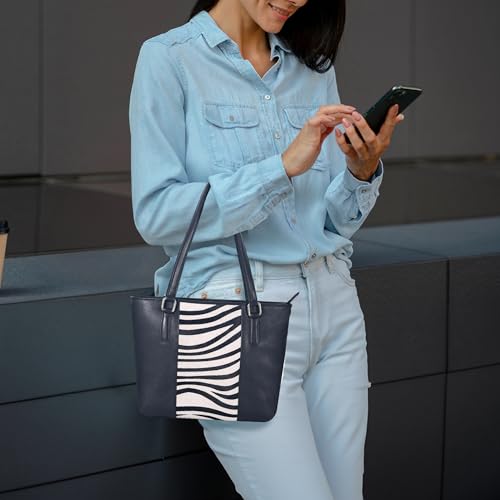 Image of Leather Purse For Women - Real Leather Tote For Women - Ladies Shoulder Handbag For Work, Travel, Casual Use