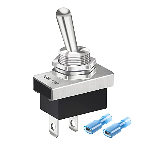 Gebildet Interruptor de palanca de metal 25A 12VDC/15A 24VDC/10A 250VAC/ 15A 125VAC SPST Encendido/Apagado 2Pines 2Posiciones