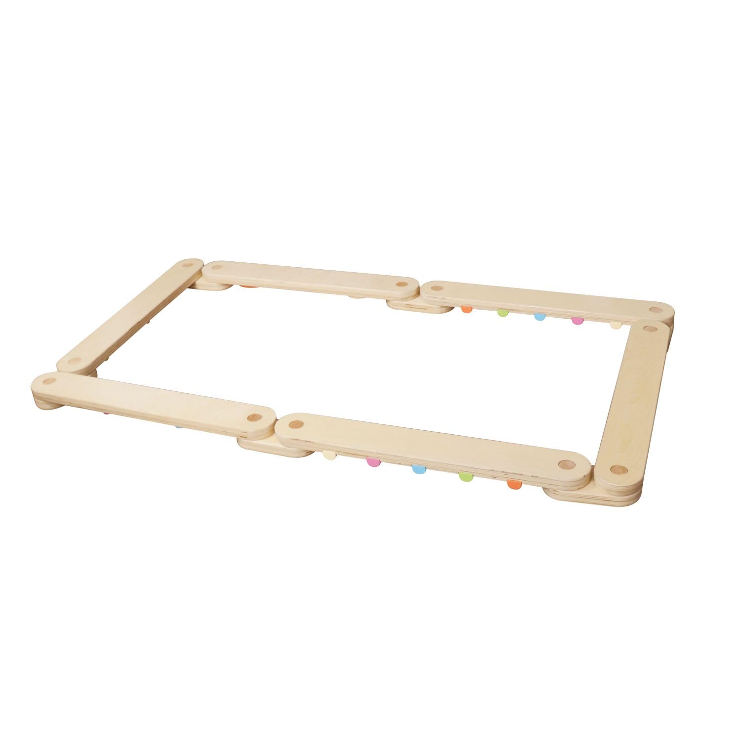 GICO Balancierbalken Kinder Schwebebalken Parcours aus Holz, beidseitig verwendbar, mit vielen Spielmöglichkeiten bis 100kg belastbar- Balancier Spielspaß in Top Qualität - 6553