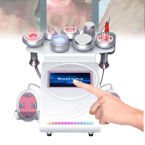Cplsntaeam Máquina de Belleza de cavitación de 80 KHZ, Dispositivo de Cuidado Facial 9 en 1, Escultura Corporal, liposucción RF multipolar, lipoláser al vacío, Lifting de Piel, Antiarrugas