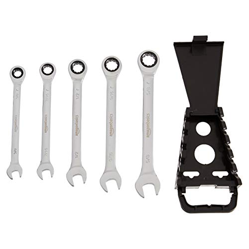 AmazonBasics Ratcheting Wrench Set - SAE, 5-Piece - Thumbnail 3