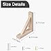 OVOV 2 Pack Wall Mount Wood Shelf Bracket Triangle Wooden Shelf Brackets for Plank Sconce Plug in Pendant Lamp Decorative DIY Wooden Bracket Include Mounting Screws 7 Inch