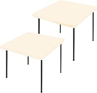 Vista 35 de Paquete de 2 manteles rectangulares de elastano de 4 pies, elásticos y ajustables para pícnic, cubierta de mesa de patio elástica y lavable
