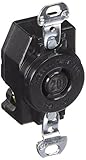 Locking Devices, Twist-Lock, Industrial, Flush Receptacle, 20A 250V, 2-Pole 2-Wire Non Grounding, L2-20R, Screw Terminal, Black