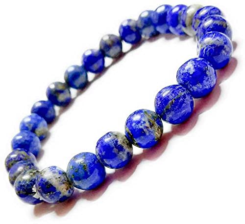 Orgonite Store Lapis Lazuli Bracelet for Reiki Healing and Crystal Healing Stones Bracelet ( 8 MM Bead Size)