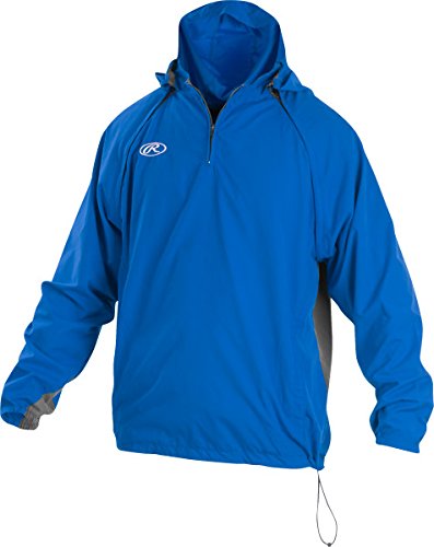 Rawlings Sporting Goods Mens Adult Jacket W Removable Sleeves & Hood, Royal, Small