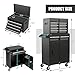 Goplus Tool Chest, 5-Drawer Rolling Tool Storage Cabinet with Detachable Top Tool Box, Liner, Universal Lockable Wheels, Adjustable Shelf, Locking Mechanism, Metal Tool Cart for Garage Workshop