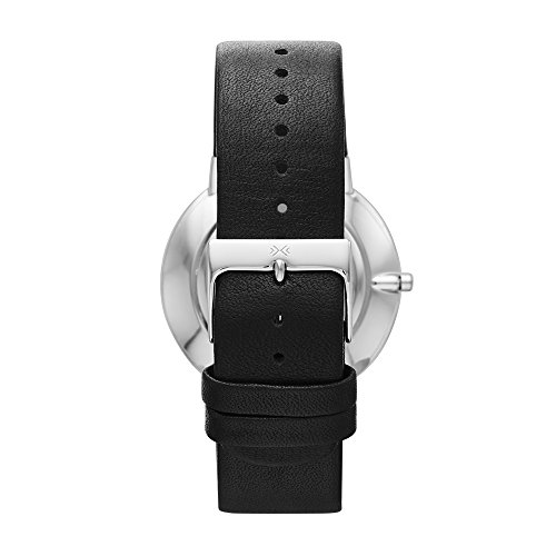 Skagen Men's Ancher Quartz Analog Stainless Steel And Leather Watch, Color: Silver/Black (Model: Skw6104) #TOP2