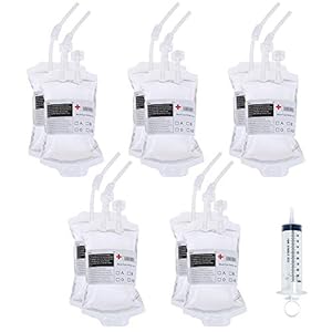 Halloween drinkhouder, bloedzakken, Halloween, rekwisiet, decoratie, kostuum, bloedzakken, IV zakken, drankhouder met…