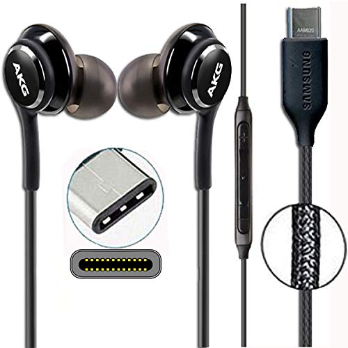 GLITZY GIZMOS Genuine Official AKG Earphones Headphones Compatible with Galaxy S21 /S21Plus + / S21Ultra 5G With Type C Connection & for All Other Type C Devices GH59-15198A (BULK PACKAGING)