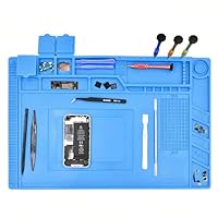 SRTSTR Lötmatte Magnetisch Lötunterlage aus Silikon Antistatik Matte, Magnetmatte 45x30cm, esd Matte, Soldering Mat, Elektronische Reparaturmatte, hitzebeständig bis 500 °C, mit Skala