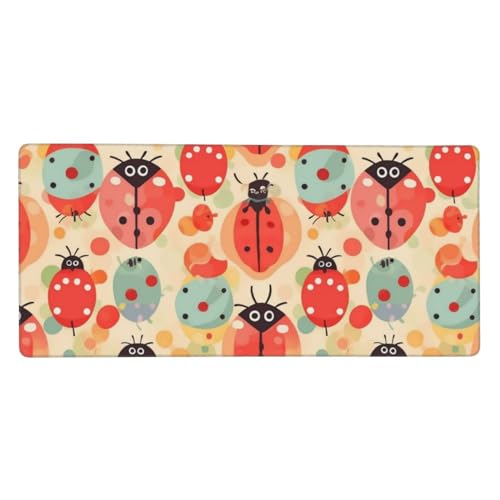 Tapis de souris de jeu XXL 90x40cm coccinelle pour bureau