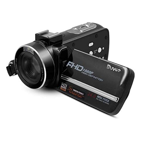 Buyee Video Camera Camcorder Digital Camera Recorder Full HD 1080P 15FPS 24MP 3.0 Inch 270 Degree Rotation LCD 16X Digital Zoom Camcorder Camera Cover