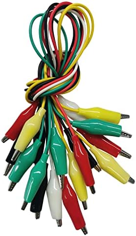 10PCS Premium Alligator Clips Electrical, 5 Colors Test Leads with Testing Probes, Crocodile Jumper Wires Cable with Alligator Clips for Electrical Testing, Circuit Connection, Electronic Experiments