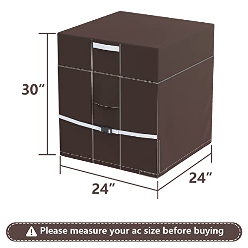 BJADE’s Abdeckung für Zentral- Klimaanlage, wasserdichte Winterabdeckungen für AC- Einheiten mit Netz- Lüftungsschlitz, quadratisch (61 x 61 x 76 cm (L x B x H)-2