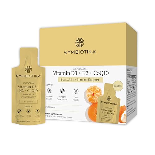 CYMBIOTIKA Liposomal Vitamin D3 K2 + CoQ10 for Bone & Heart