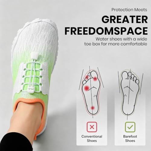 Image of Barefoot Water Shoes for Men Women 2026 Quick Dry Athletic Shoes Non-Slip Wide Toe Aqua Footwear Beach Swim Hiking Kayaking Yoga Outdoor Sport