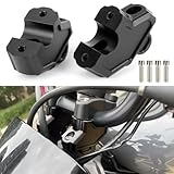 PSLER Motorcycle Handlebar Risers Move Back for Nightster 975 RH975 RH 975 2022-2024 Handle Bar Height up Adapters Clamp (Black)