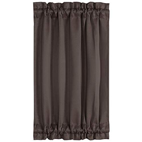 PiccoCasa Cortina para puerta de patio o ventana, cortinas deslizantes para privacidad, oscurecimiento de habitación, paneles de cortina de puerta de cristal francés opaco, Color café, W25 x L40