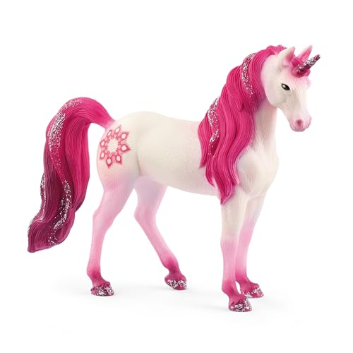Image of Schleich Bayala - 3CT Mandala Unicorn Family Playset - With Mom, Dad and Cute Baby Unicorn Figurines - Magic Horse Toys for Girls and Boys - Imaginative Play Figures for Kids 5+ | Unicorn Figurine, Fantasy Toy for Girls 5+, Magical Collectible, Screen-Free Imaginative Pretend Play, Fairy Animal Figure