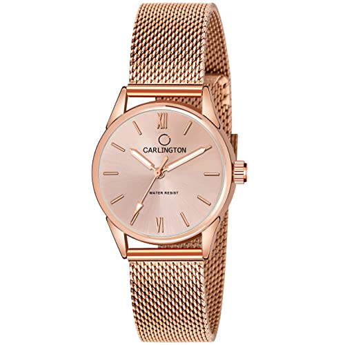 Carlington Analog Watches for Women with mesh Strap – CT 2008