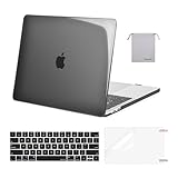 MOSISO Compatible with MacBook Pro 13 inch Case M2 2025, 2024, 2023, 2022-2016 A2338 M1 A2251 A2289 A2159 A1989 A1708 A1706, Plastic Hard Shell&Keyboard Cover&Screen Film&Storage Bag, Crystal Black