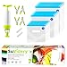 Sous Vide Bags 30 Reusable Vacuum Sous Vide Cooking Bags - 3 Sizes Sous Vide Bag Kit with Clips and Pump - Compatible with Anova Breville Joule Sous Vide Cooker