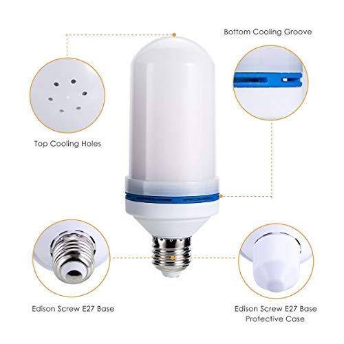Image of Himack E27 /E26 /B22 Led Flame (Flickering) Light Bulbs,1.8 Watts