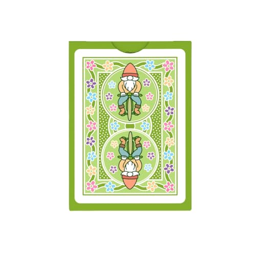 Image of Bicycle Garden Gnome Playing Cards Collectible Lawn Gnome Toys 1 Deck | Whimsical gnome-themed court cards, Custom cycling gnome card backs, Hidden gnomes in pip artwork, Made in USA