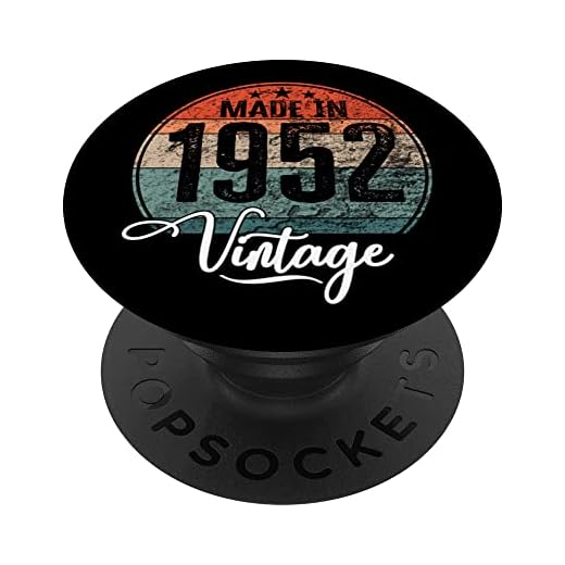 Cumpleaños Vintage Año de nacimiento 1952 Cumpleaños bday PopSockets PopGrip Intercambiable