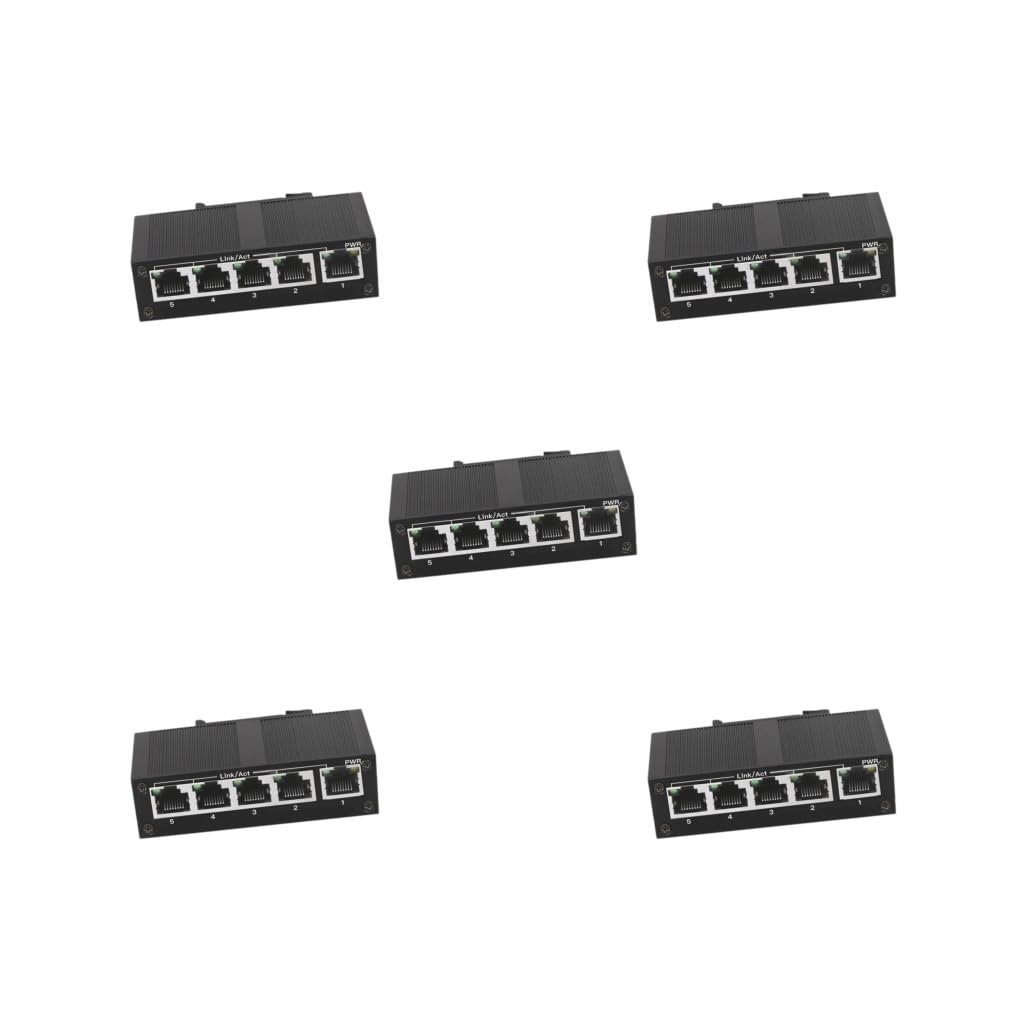 Lot de 5 commutateurs Ethernet 10/100 Mbps 1 Gbit/s Capacité de commutation 5 ports Ethernet Splitter