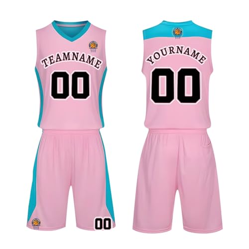 Conjunto de camiseta y pantalones cortos de baloncesto personalizados, camisetas con número de nombre del equipo, kit deportivo de poliéster premium para hombres/mujeres/jóvenes, ropa de entrenamiento