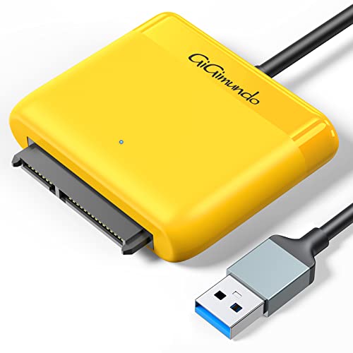 GiGimundo USB 3.0 zu SATA Konverter Adapter 5Gbps für 2.5 Zoll SATA HDD/SSD, Unterstützt UASP für PC Laptop, Kompatibel mit 2.5 SATA Brenner (GM1-3A) Cover
