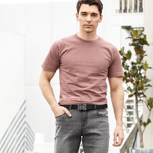 Image of Aurolran Men&Womens Leather Dress Belt Business Automatic Buckle Belt Color-Black Silver Gold