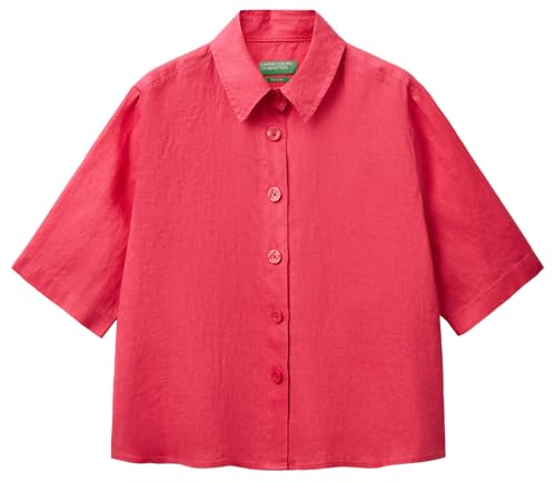 United Colors of Benetton Camicia 5BML5QB75, Rosso, S Donna