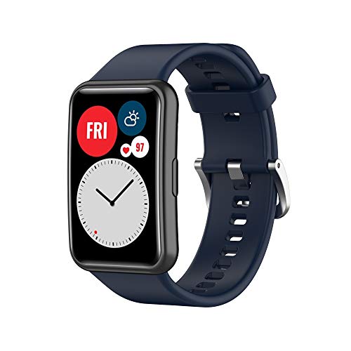 Correa Compatible con Huawei Watch FIT Azul oscuro miniatura 2