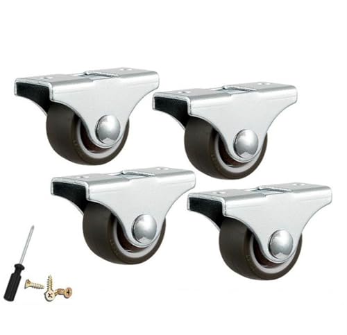 4 Pcs/Lot 1.25 Inch Directional Wheel Drawer Pulley Bookcase Furniture Guide Rubber Silent Caster Roller
